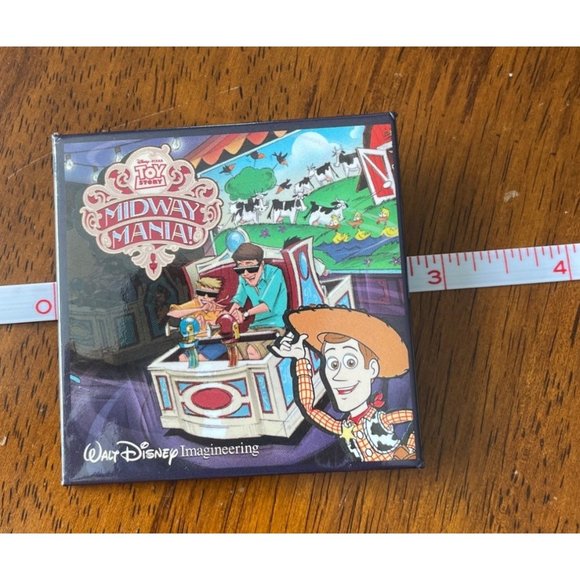rare Walt Disney Imagineering Pixar Toy Story Midway Mania Button Pin Woody - Picture 3 of 3